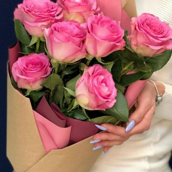 Pink Roses Bunch