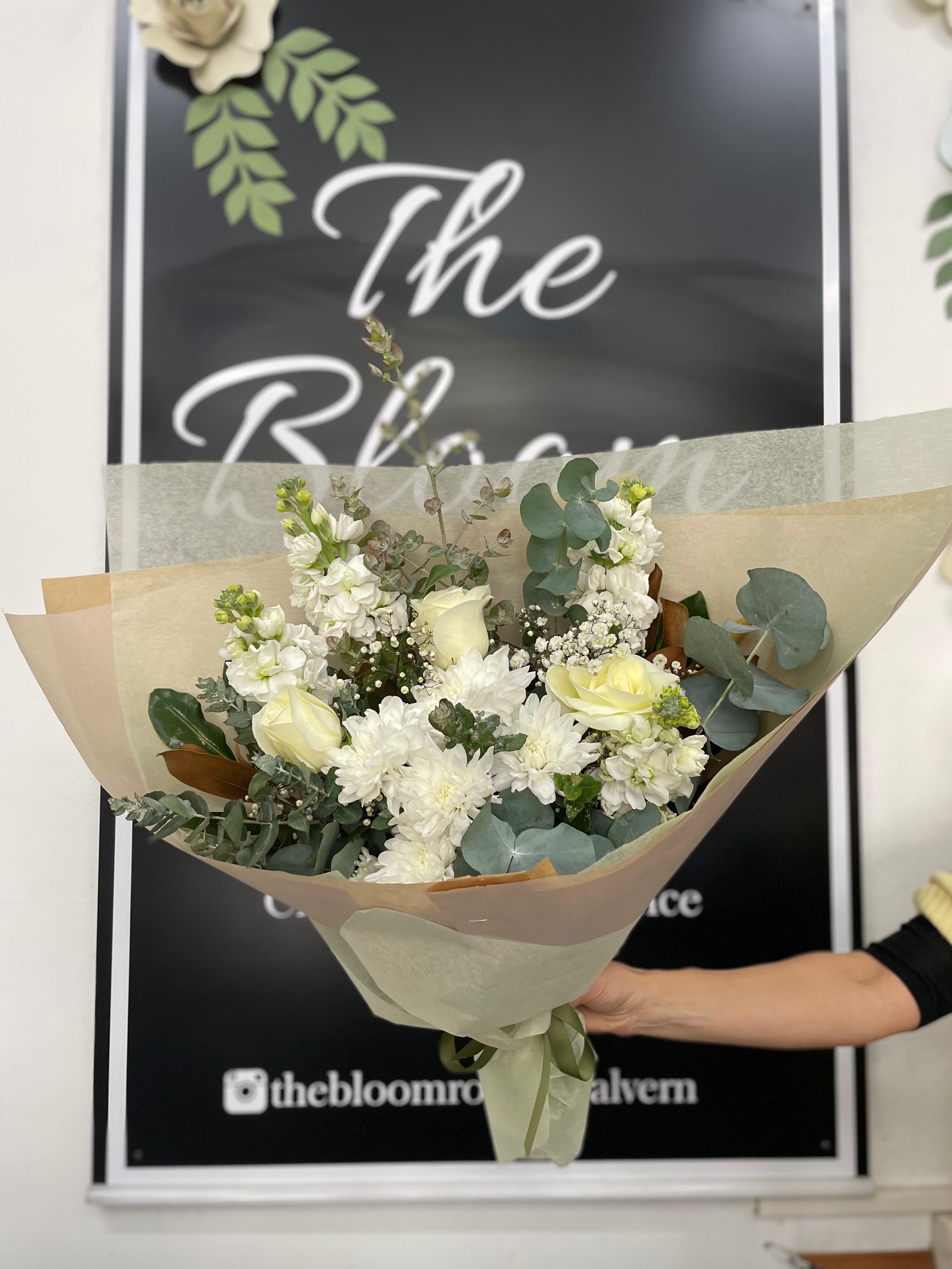 Snow White Bouquet - The Bloom Room 